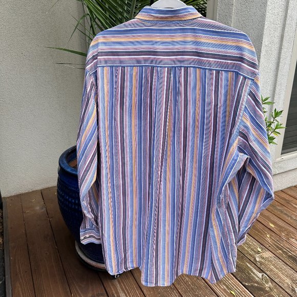 SCOTT BARBER Striped Business Casual Shirt - XXL - Picture 6 of 7